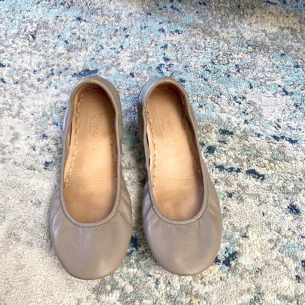 Taupe Tieks Ballet Flats